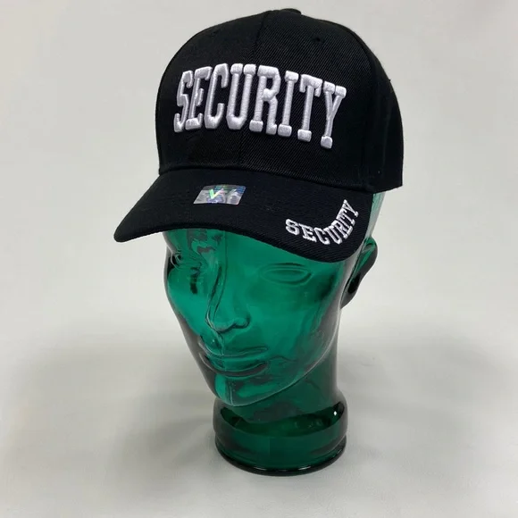 Security Guard Baseball Hat Adjustable embroidered black costume VIP president - Picture 1 of 7